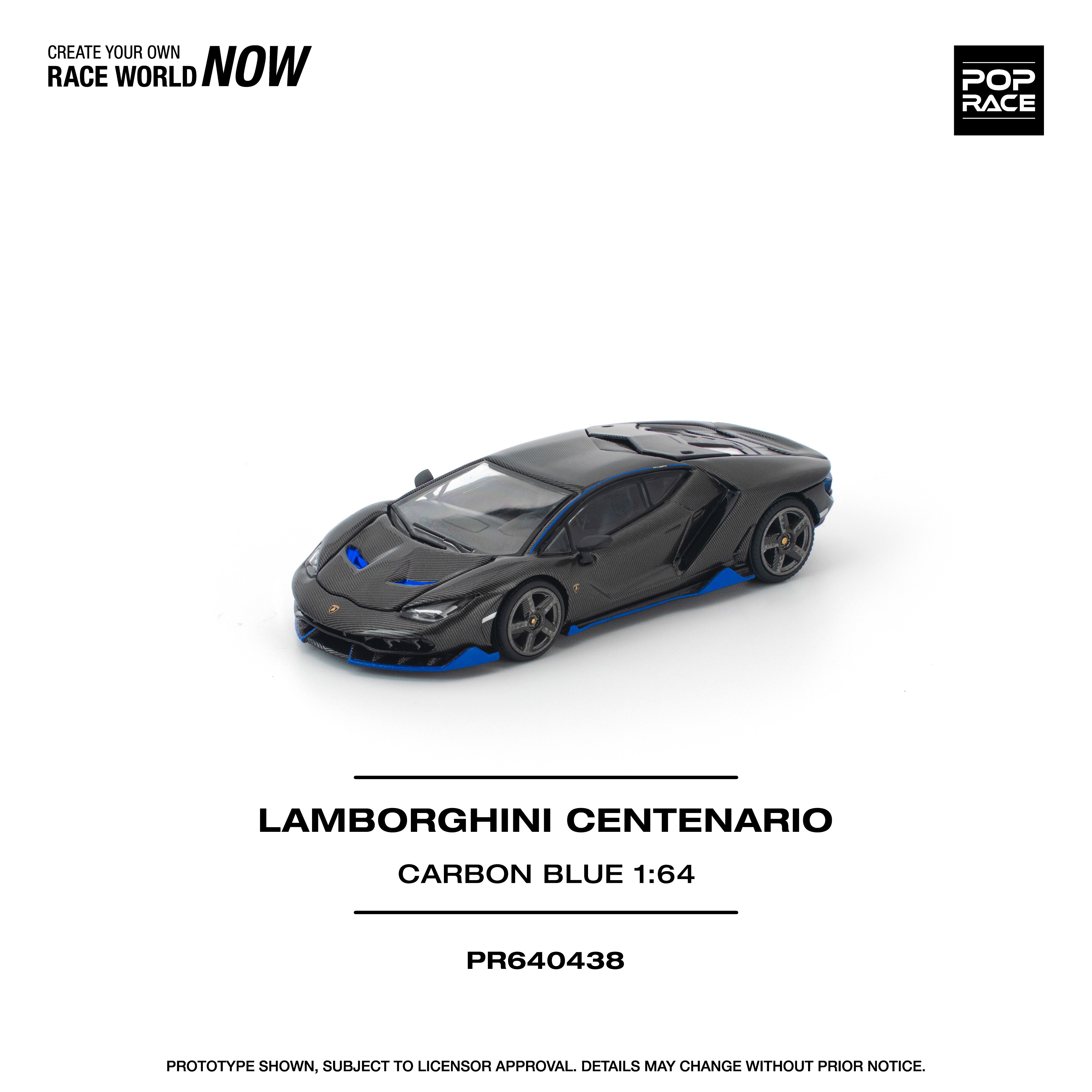 [預訂] POPRACE 1/64 LAMBORGHINI CENTENARIO CARBON BLUE