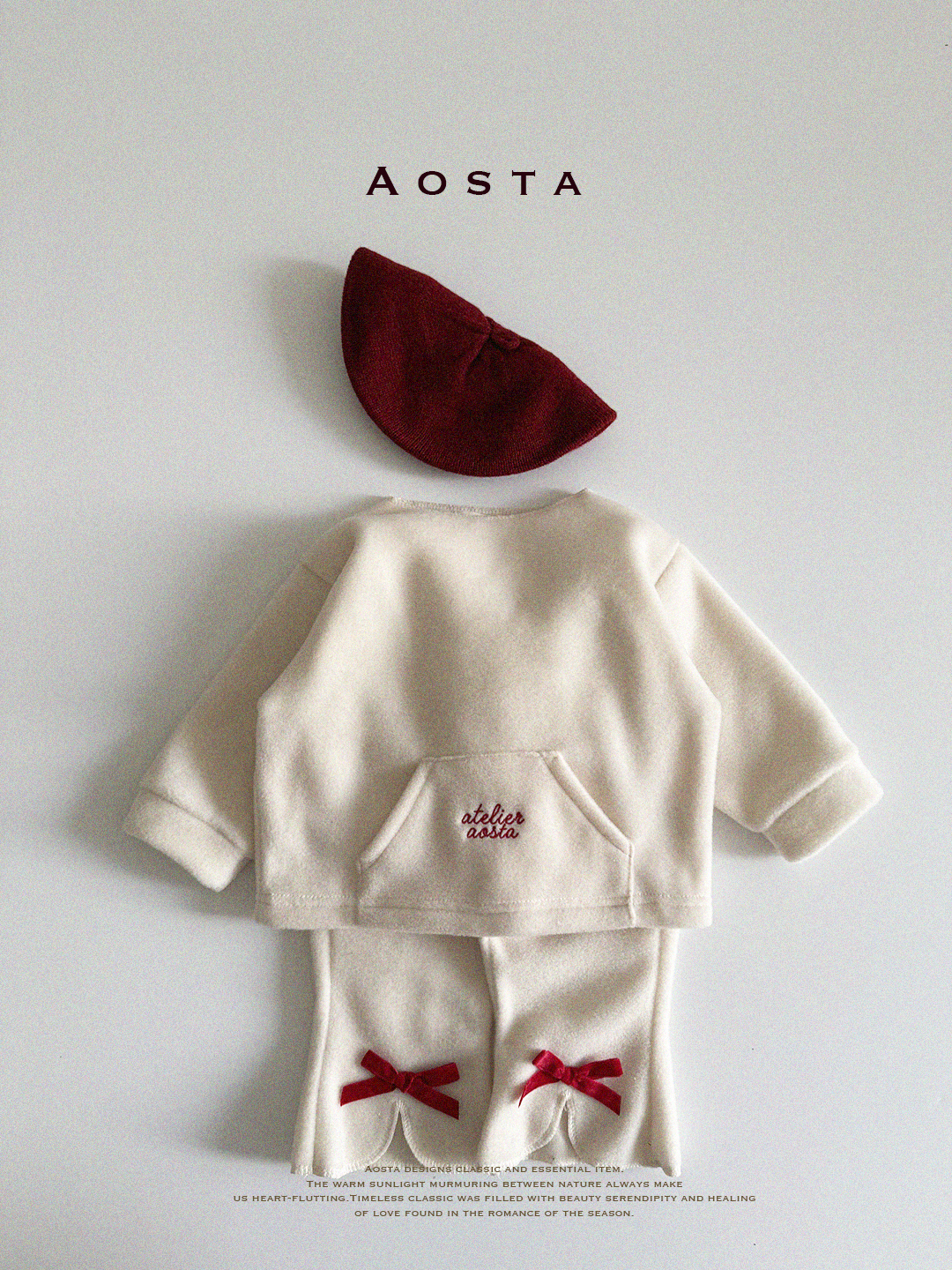 AOSTA奶油口袋上衣