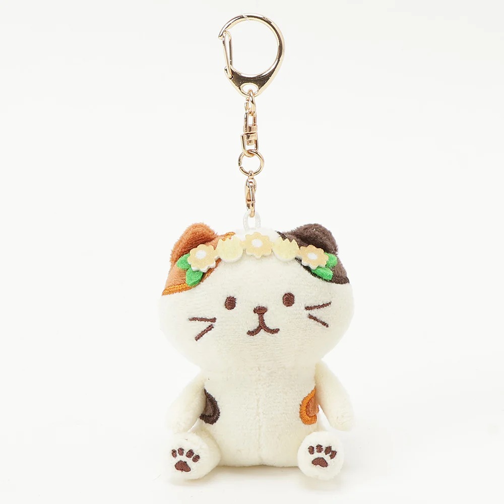 FukuFuku Cat Flower Keychain - Michelangelo