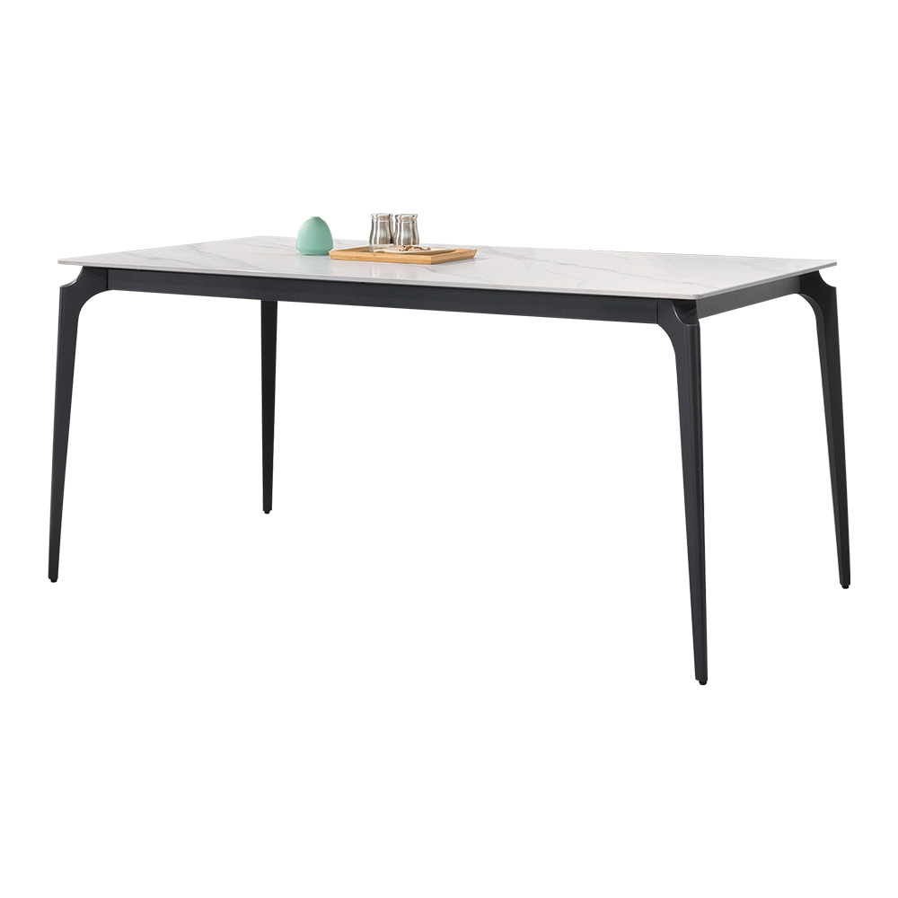 卡莉絲5.3尺工業風白色岩板餐桌/長桌/會議桌