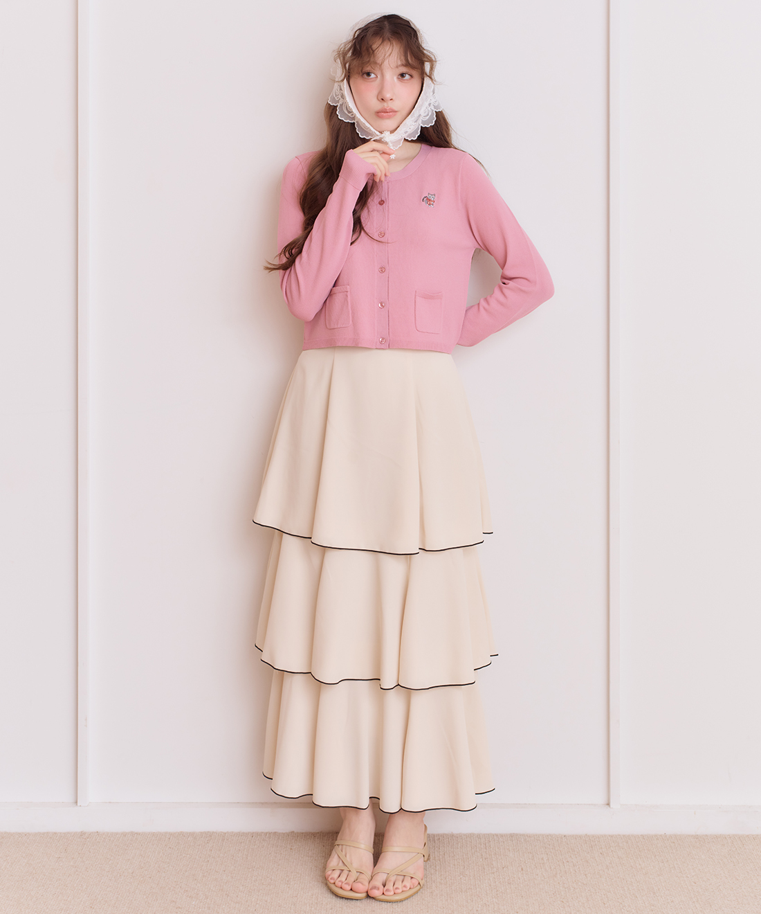 [預購]折扣 LILLIAN CARAT 雙色拼接蛋糕裙