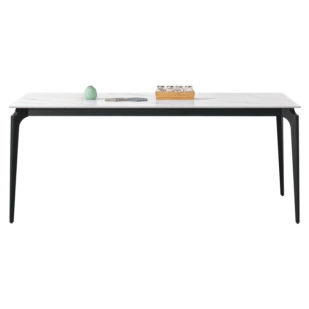 卡莉絲6尺工業風白色岩板餐桌/長桌/會議桌