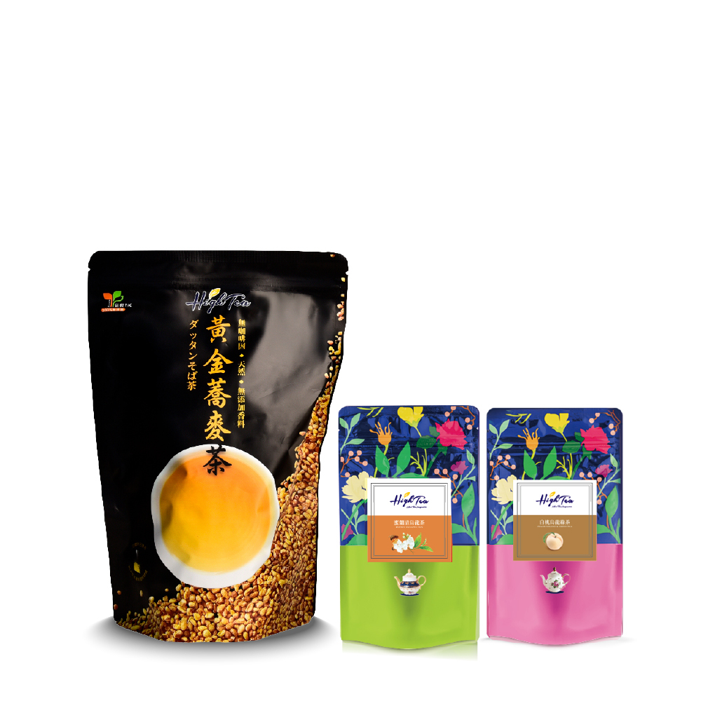 黃金熱銷】黃金蕎麥茶8gx50入/袋+白桃烏龍綠茶4gx12入/袋+蜜蘭清烏龍茶