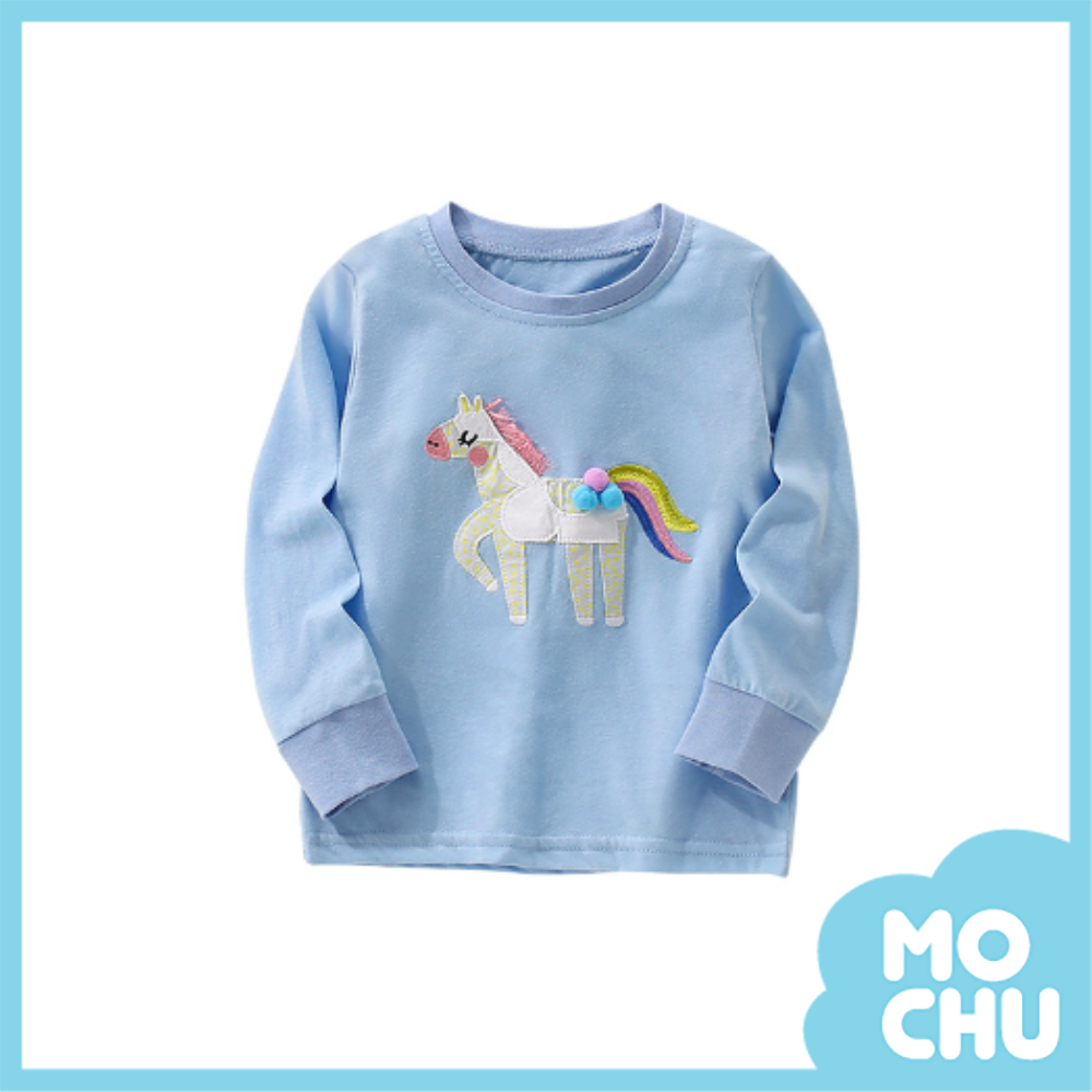 彩虹小馬貼布繡長袖上衣