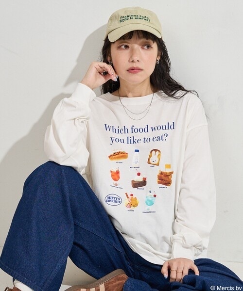 FREAK'S STORE / miffy Food Print Long T-Shirt