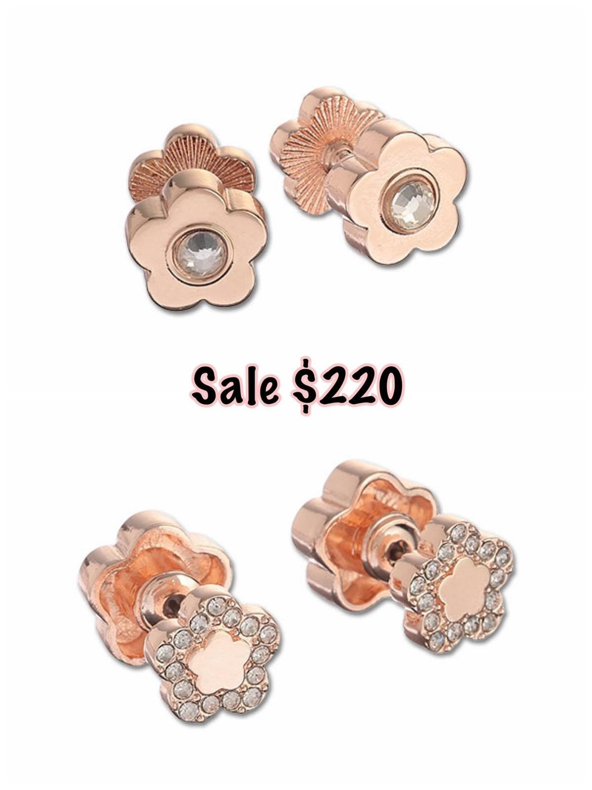 251229 MaryQuart玫瑰金花花耳環