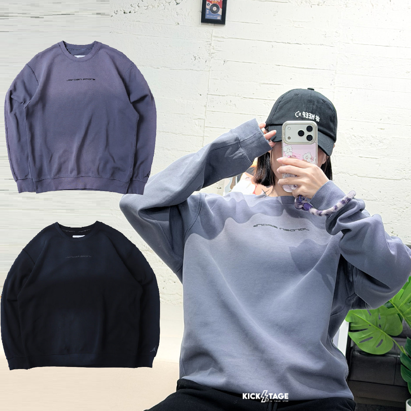 男款 NIKE JORDAN DRY TEE 水洗黑 水洗灰 印花 圓領 喬丹 長T 大學T【IF3106】NKTF