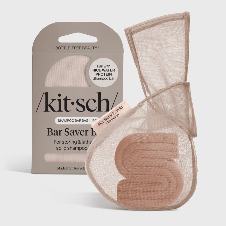美國 Kitsch 香氛皂起泡收納網袋 新版 灰