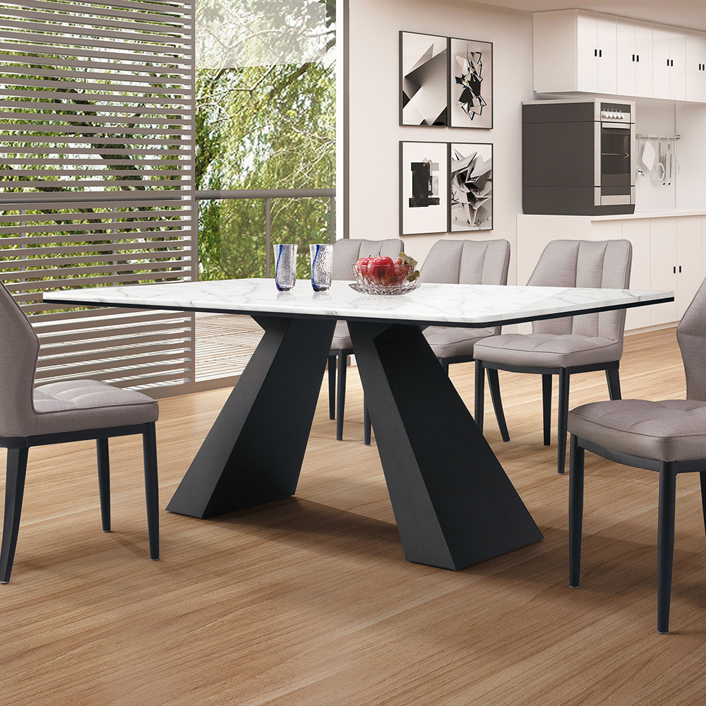 加尼爾6尺造型奢晶石面餐桌/長桌/會議桌