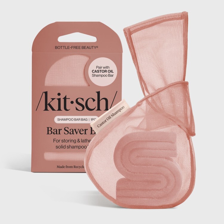 美國 Kitsch 香氛皂起泡收納網袋 新版 深粉