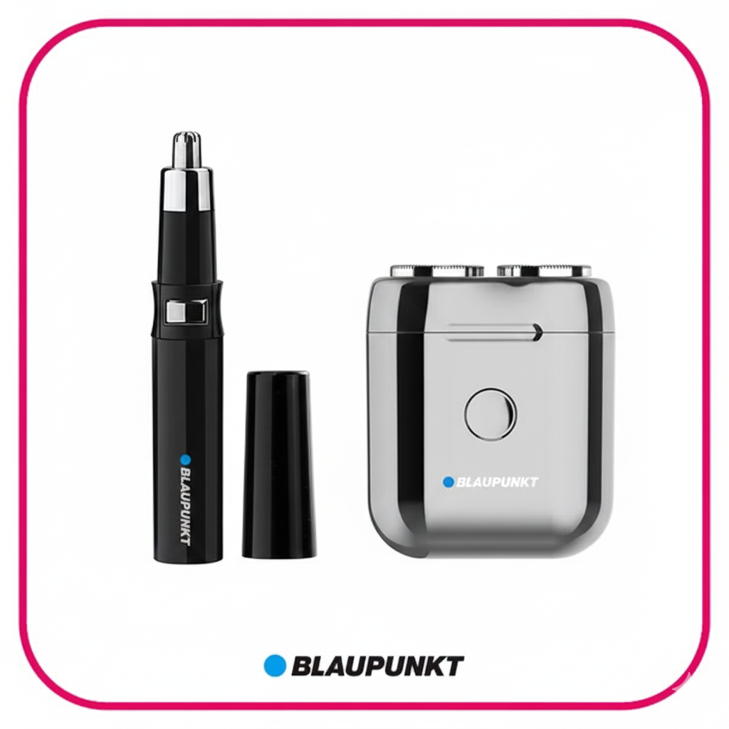 BLAUPUNKT德國藍寶 雙頭刮鬍刀+電動鼻毛修剪器組