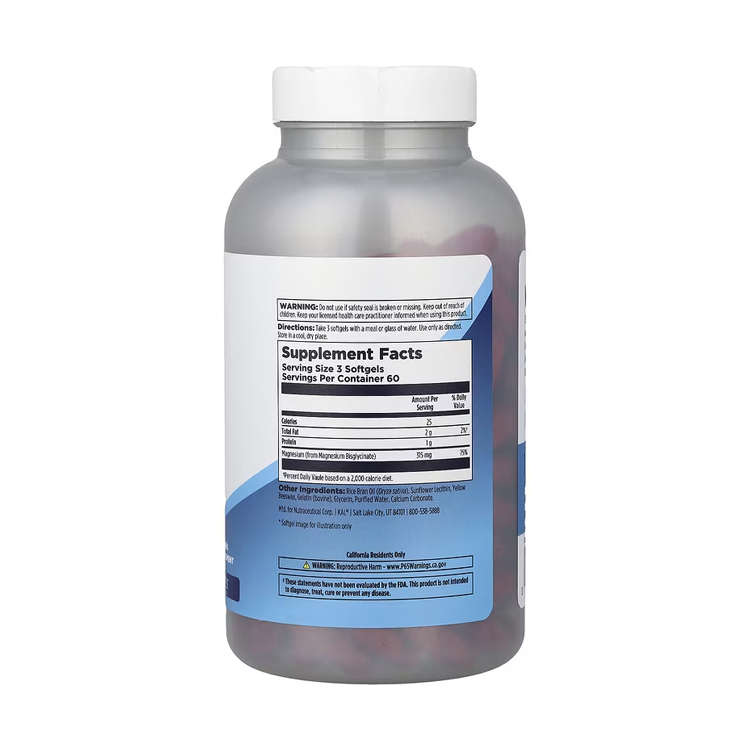 美國KAL 高吸收甘胺酸鎂315毫克, 180粒膠囊