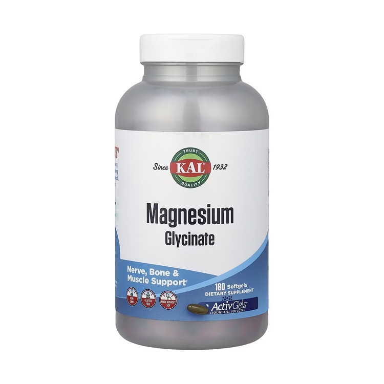 美國KAL 高吸收甘胺酸鎂315毫克, 180粒膠囊