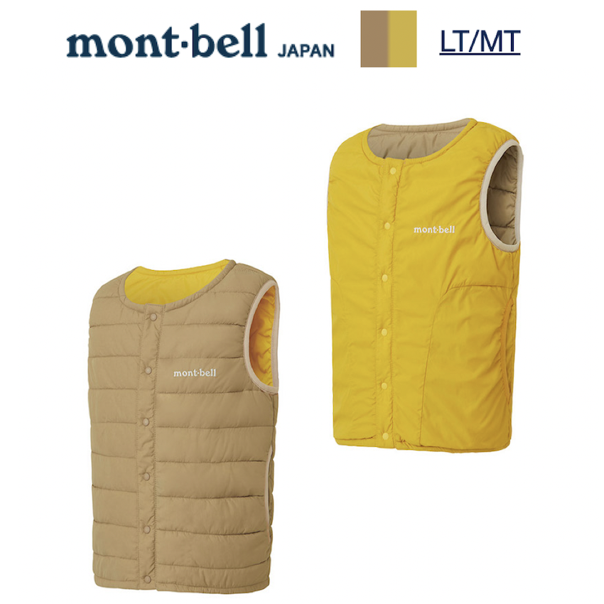 日本 Mont-Bell Thermawrap Round Neck Vest 幼童雙面輕便保溫背心