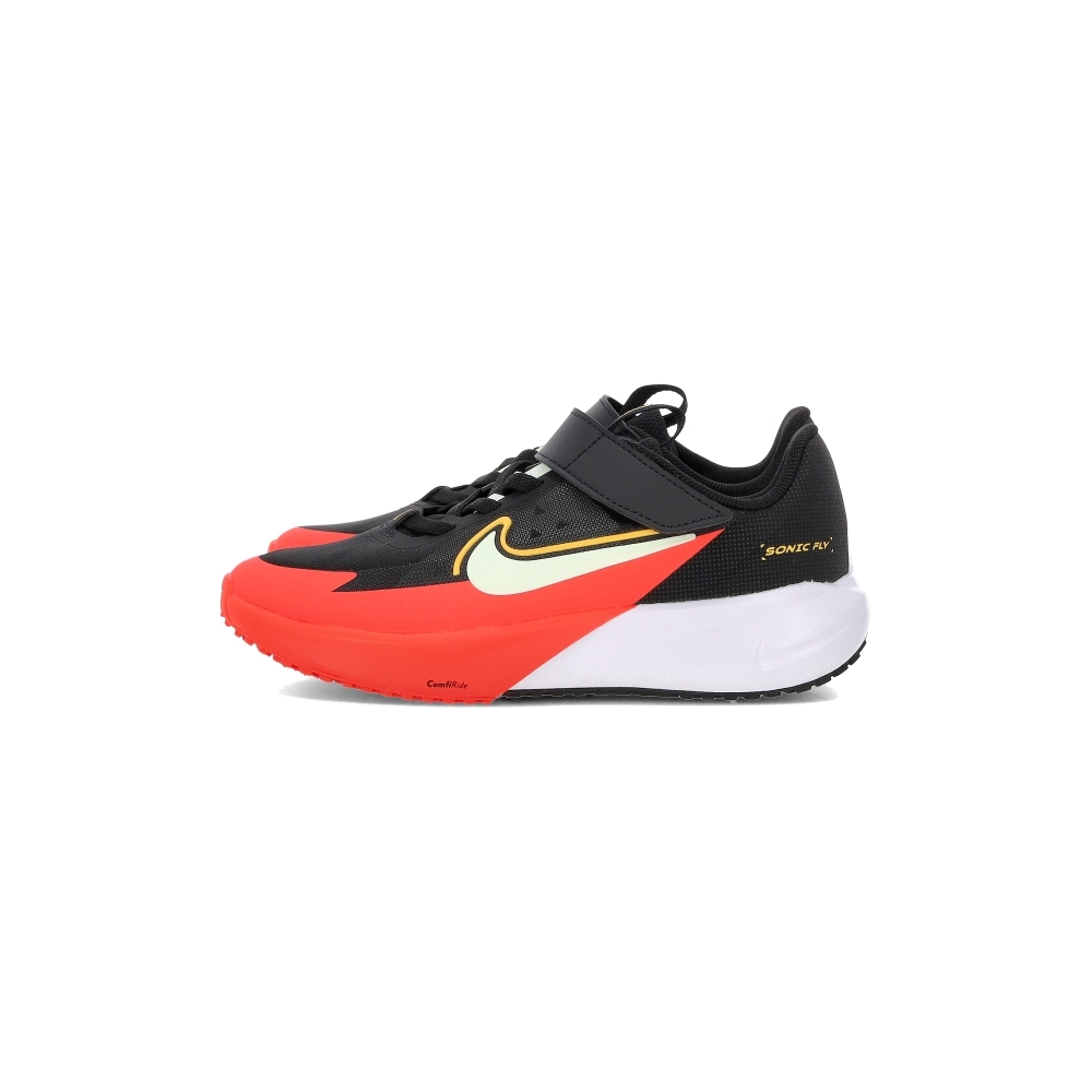 Nike Sonic Fly 中童 童鞋 黑紅白色 運動 魔鬼氈 網布 透氣 慢跑鞋 FZ0016-005