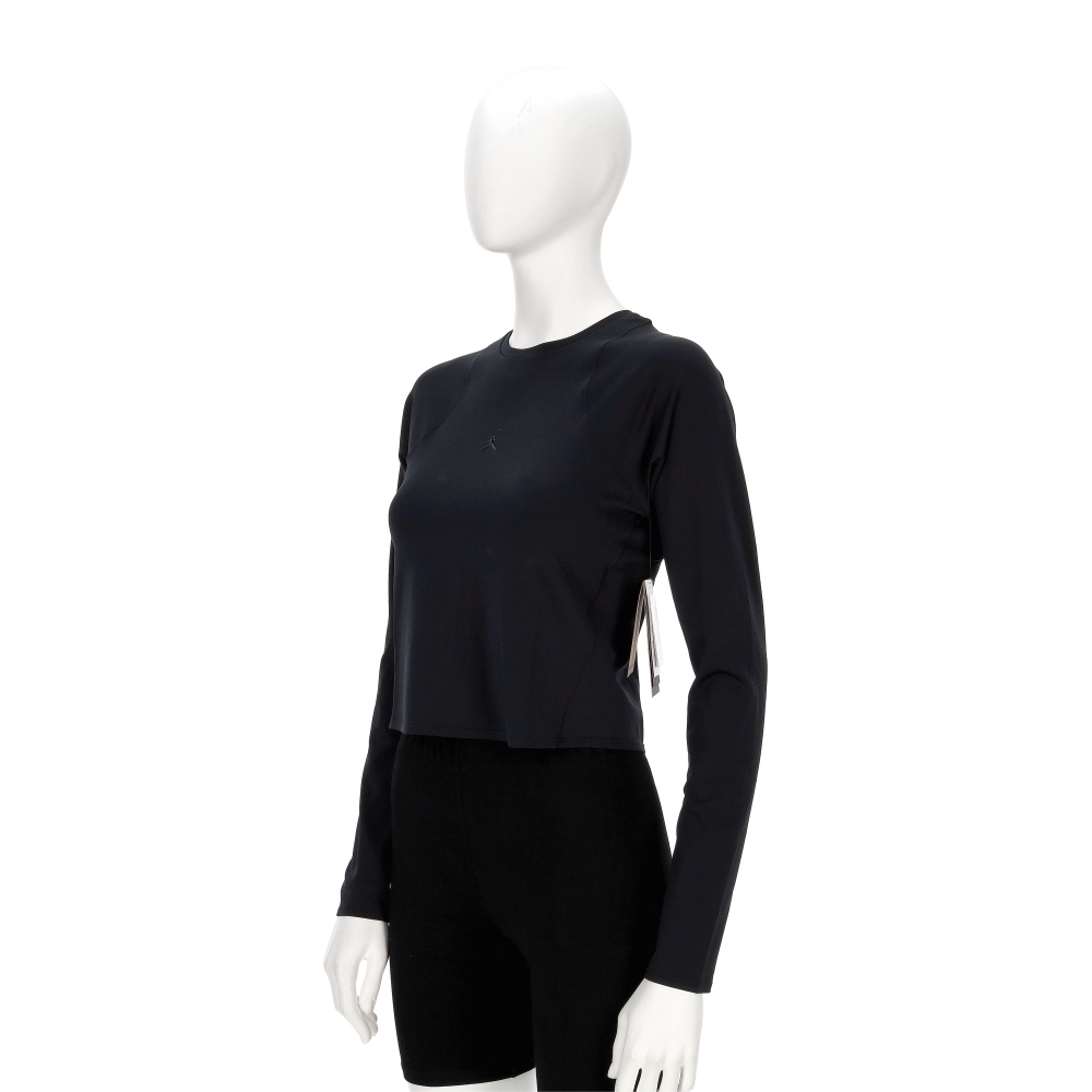 Nike J Spt Df Fltwt Ls Top 女款 黑色 短版 訓練 運動 長袖 HQ8949-010