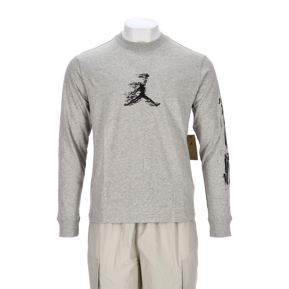 Nike J Df Sprt Gfx Ls Crew 男款 灰色 喬丹 印花 大學T 長袖 HQ9039-050