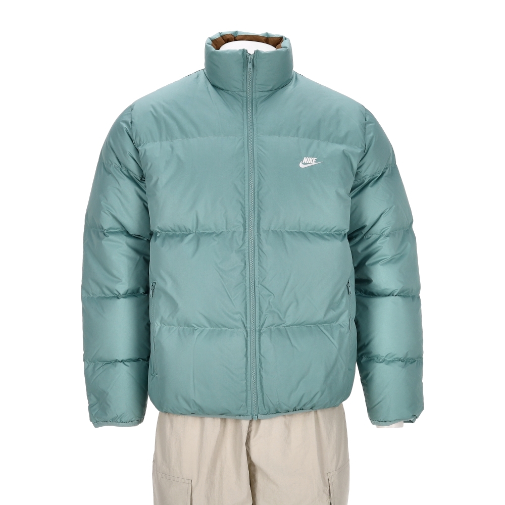 Nike Club Puffer Jacket 男款 綠色 立領 寬鬆 羽絨 保暖 外套 IB2976-017