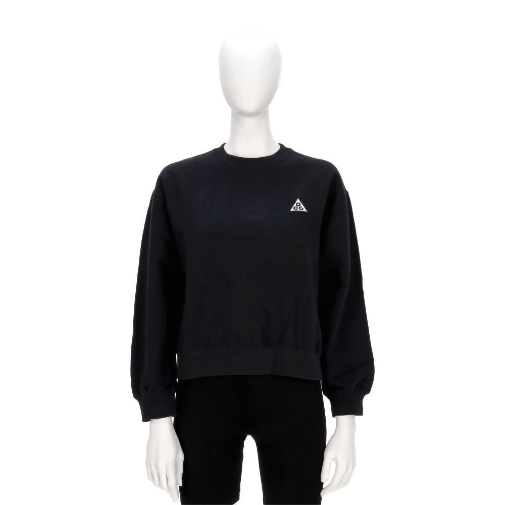 Nike Acg Tf Tuff Fleece Crw 女款 黑色 寬鬆 重磅 刷毛 大學T 長袖 IH0716-010