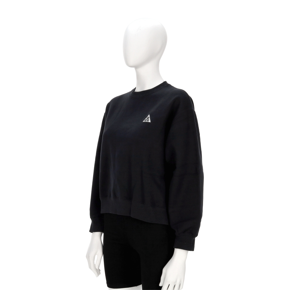 Nike Acg Tf Tuff Fleece Crw 女款 黑色 寬鬆 重磅 刷毛 大學T 長袖 IH0716-010