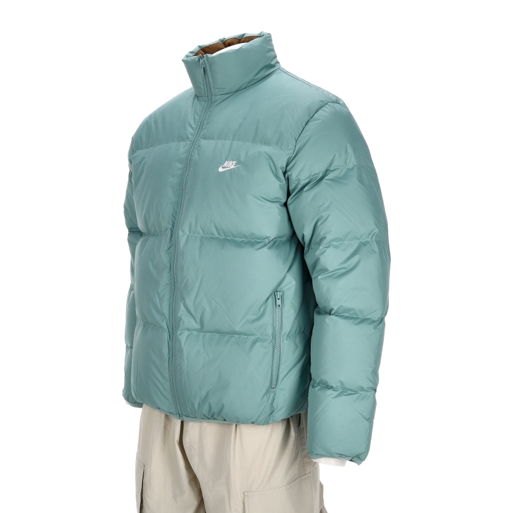 Nike Club Puffer Jacket 男款 綠色 立領 寬鬆 羽絨 保暖 外套 IB2976-017