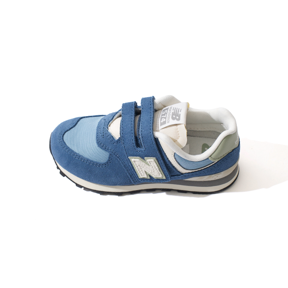 New Balance 574 中童 童鞋 藍色 魔鬼氈 麂皮 親子鞋 運動 休閒鞋 PV574BLE