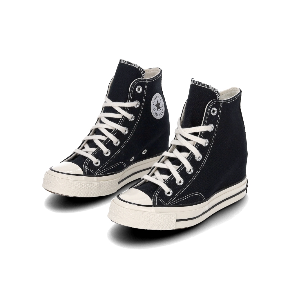 Converse Chuck 70 Wedge Hi 女鞋 黑色 內增高鞋墊 高筒 帆布鞋 休閒鞋 A12563C
