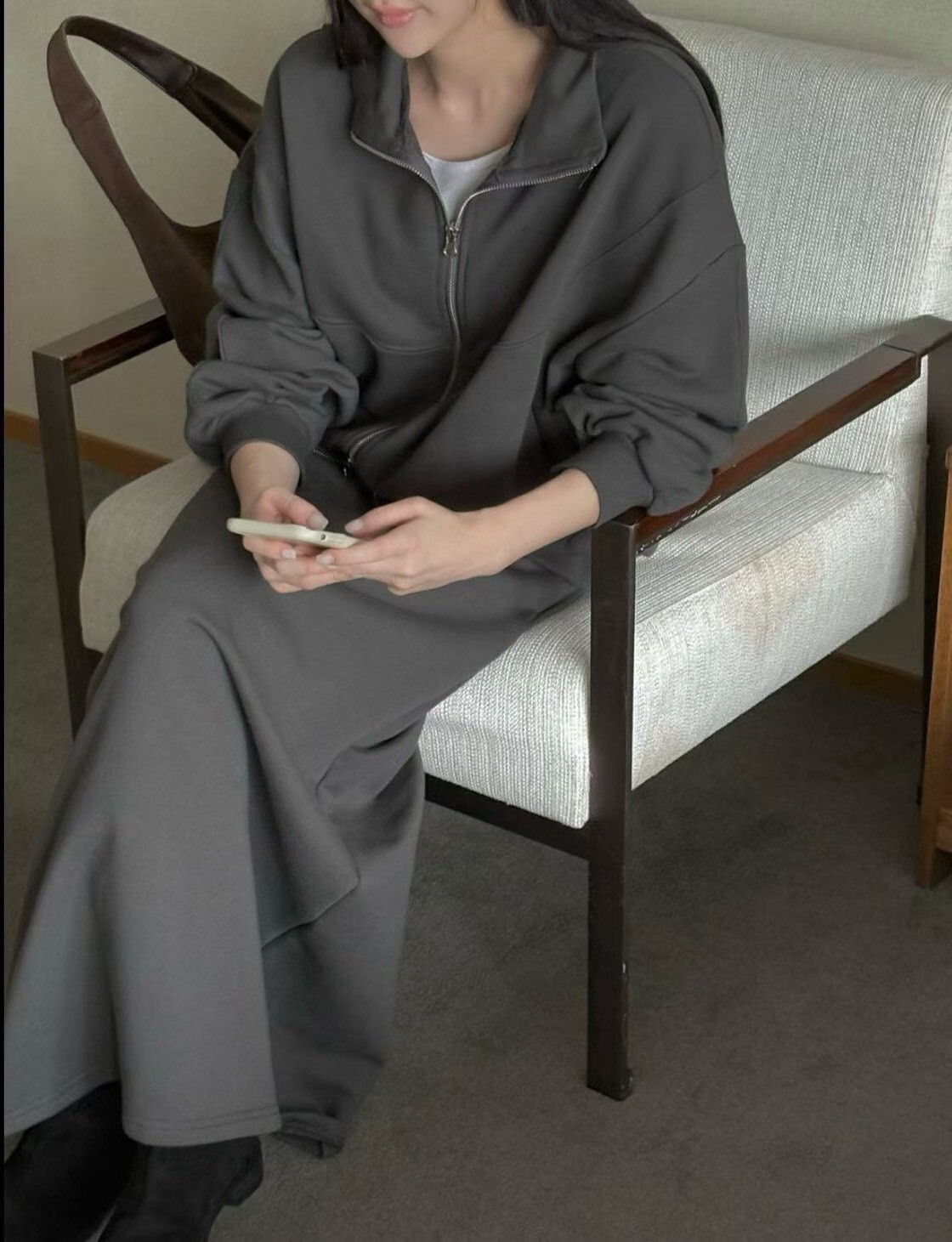 RIFF 鬆弛感輕奢拉鍊上衣（外套）