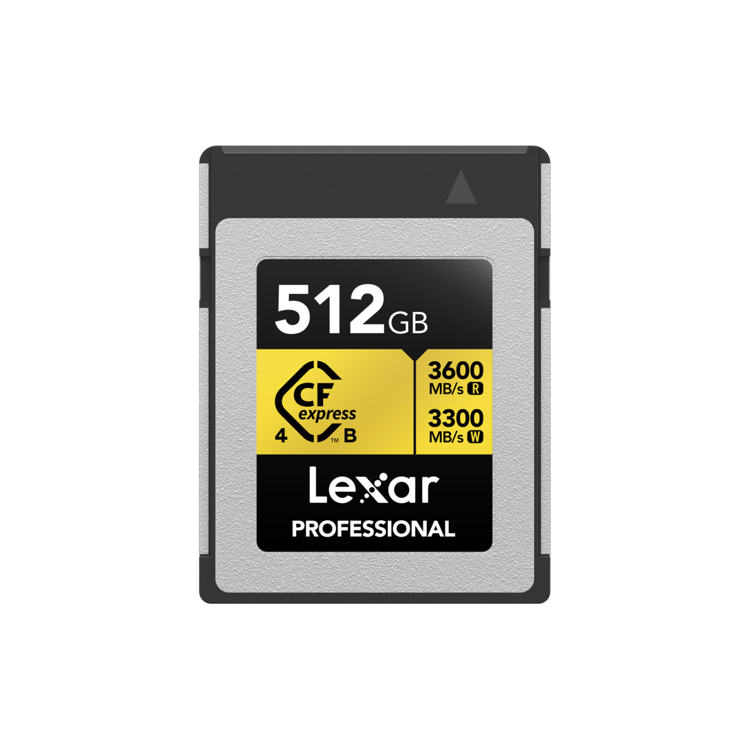 Lexar Professional GOLD CFexpress™ 4.0 Type B Card 512GB/1TB/2TB(up to 3600MB/s read, 3300MB/s write *3000MB/s sustained write*)