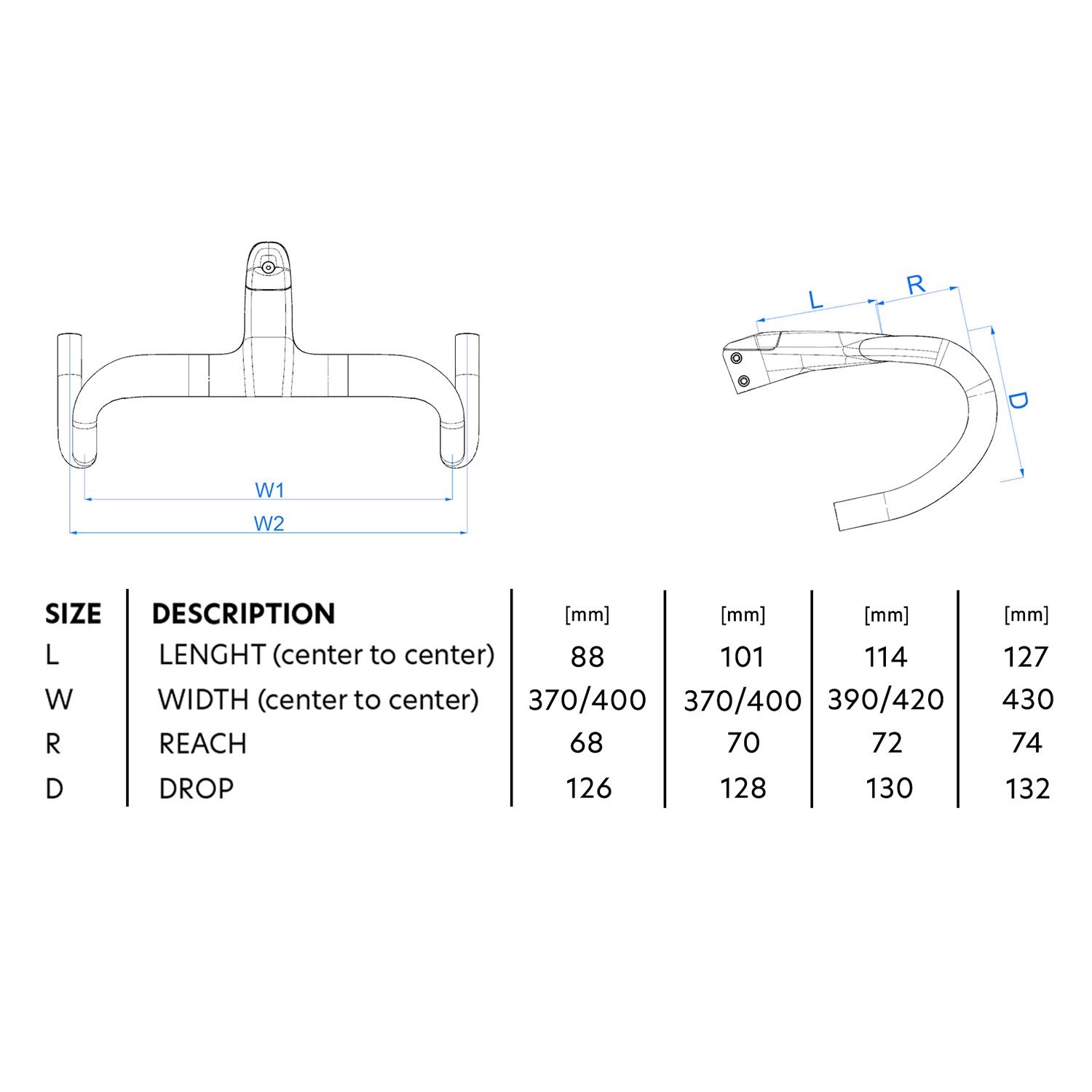 Wilier F-Bar Integrated Carbon Handlebar
