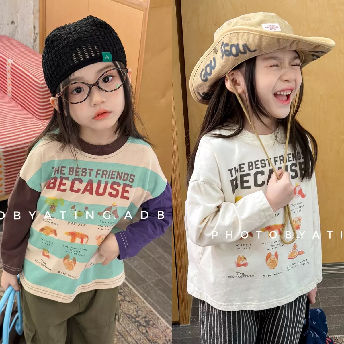 日系復古friends上衣