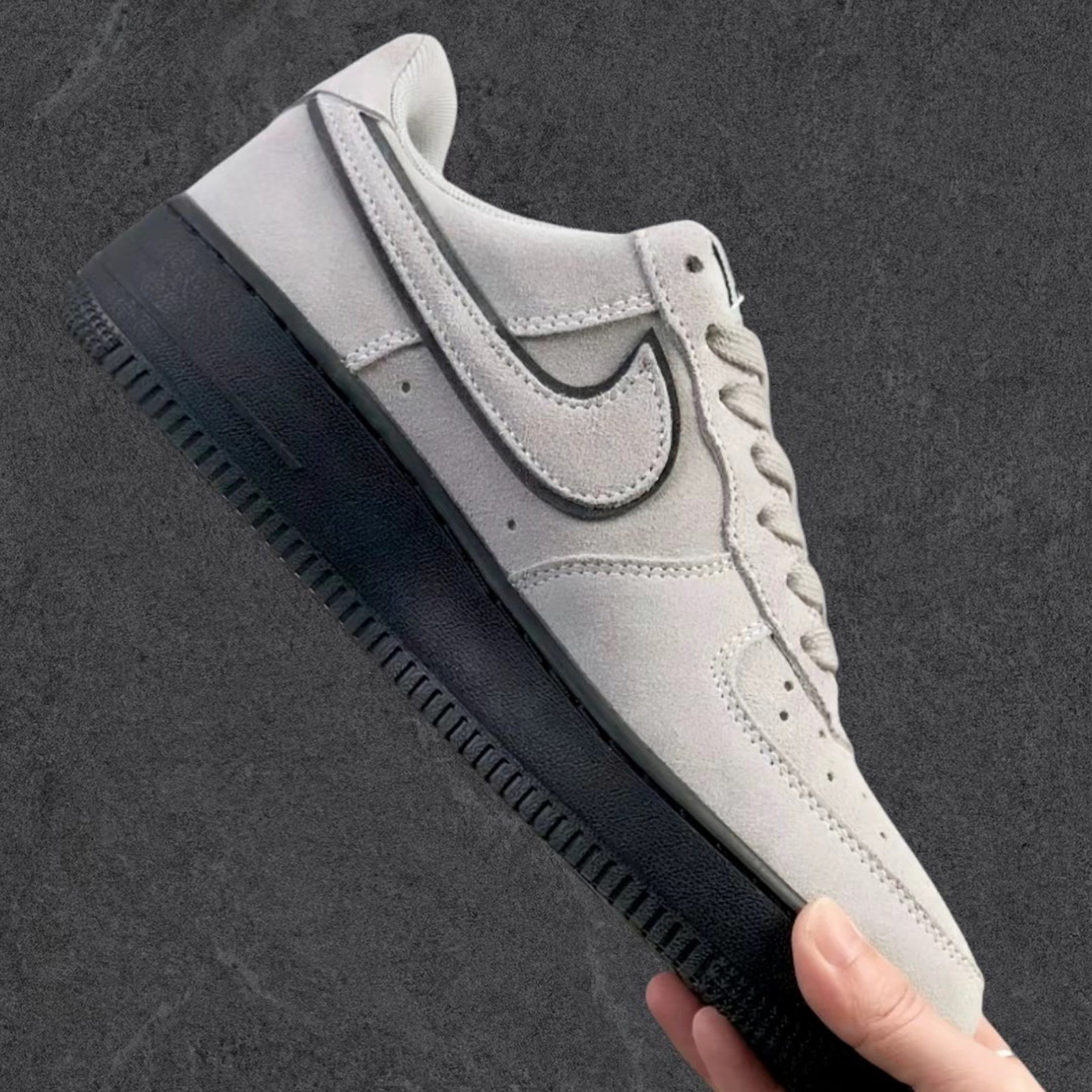 Nike Air Force 1 Low 麂皮灰 石灰 限定 經典 AF1 復古休閒鞋 HQ1966-001