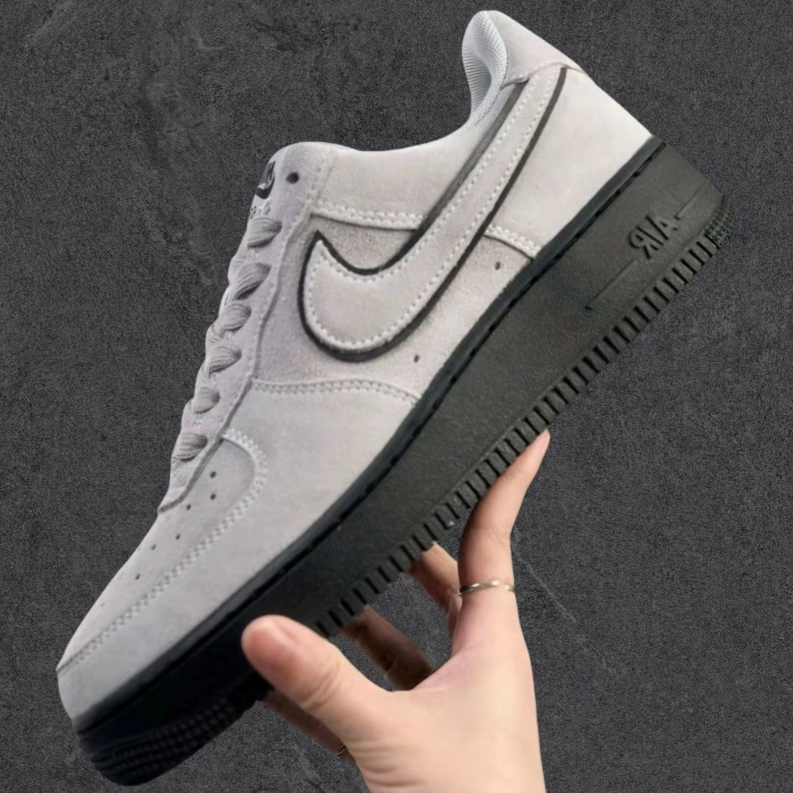 Nike Air Force 1 Low 麂皮灰 石灰 限定 經典 AF1 復古休閒鞋 HQ1966-001