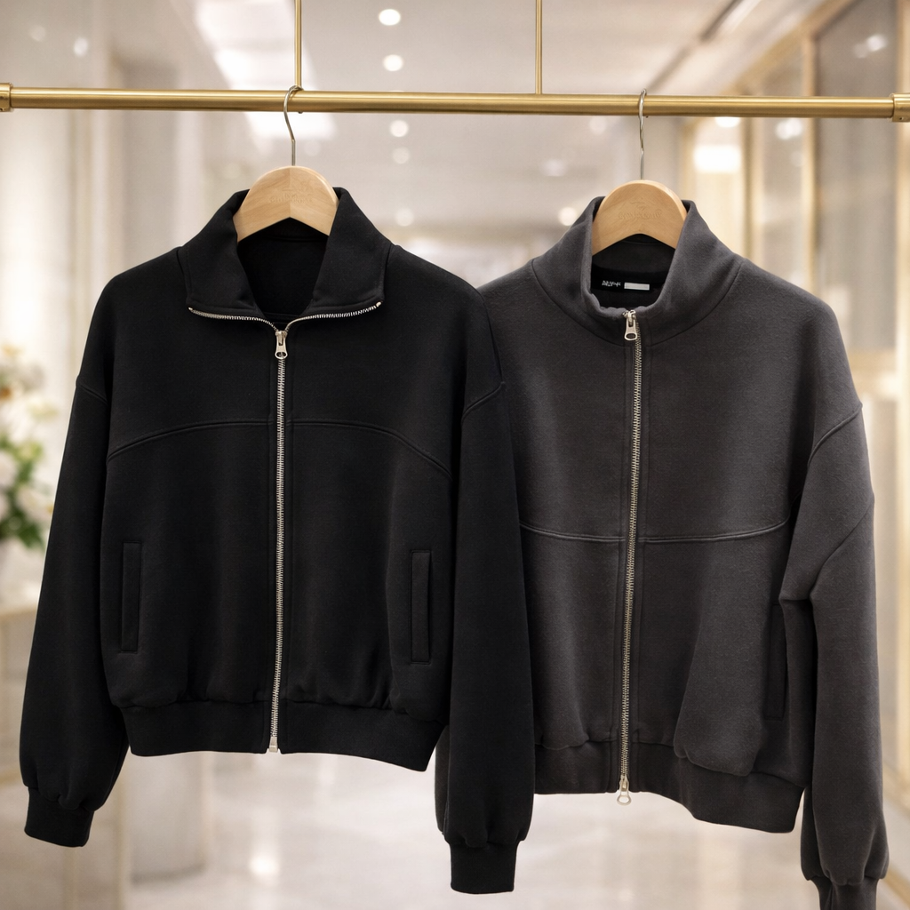 RIFF 鬆弛感輕奢拉鍊上衣（外套）