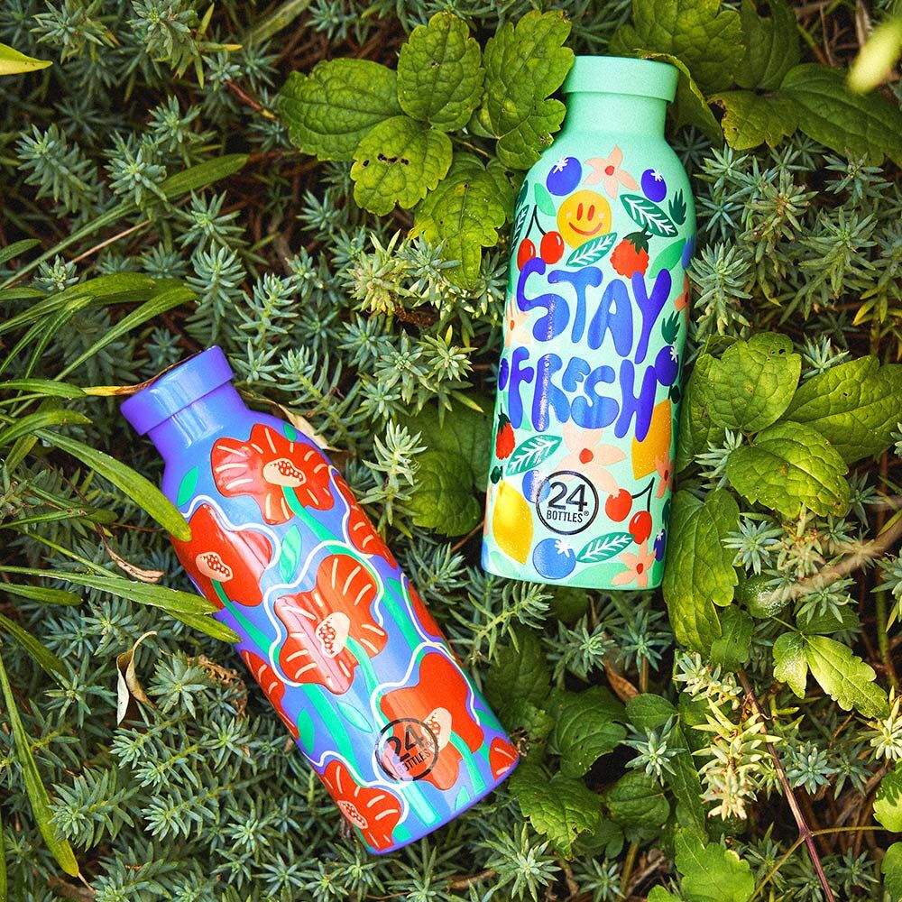 義大利 24Bottles 不鏽鋼雙層保溫瓶 500ml / 綻放系列