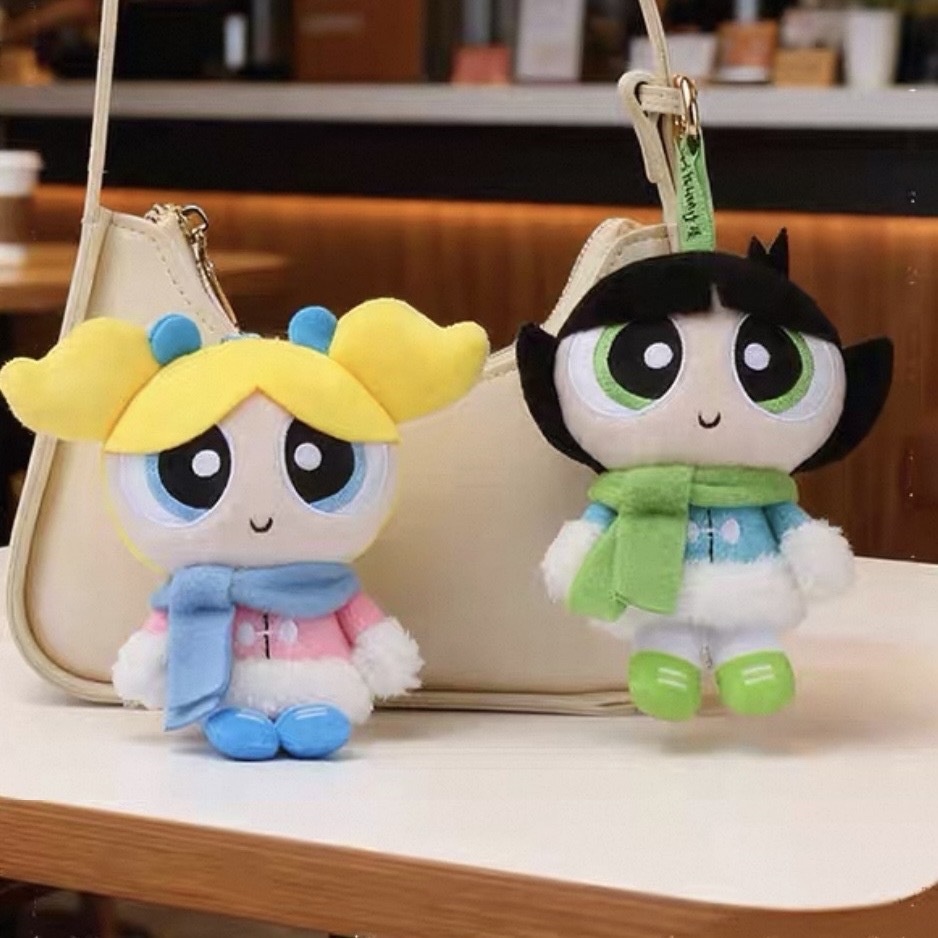 飛天小女警 冬日 暖呼呼套裝 吊飾 毛絨掛件 可愛