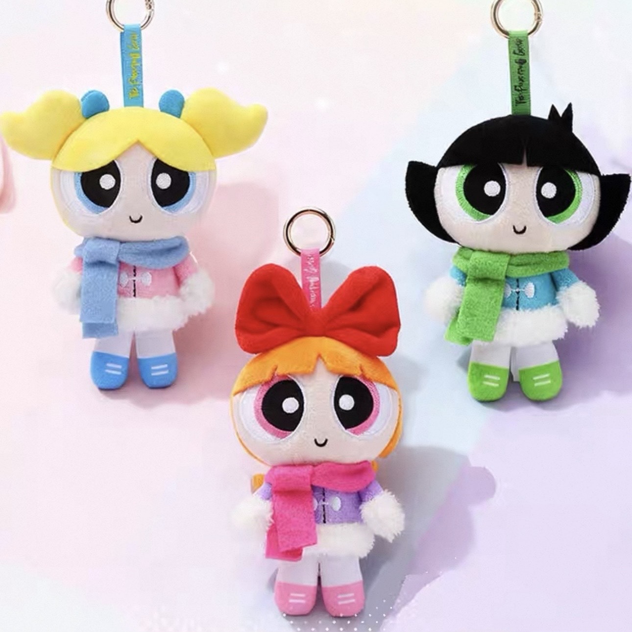 飛天小女警 冬日 暖呼呼套裝 吊飾 毛絨掛件 可愛