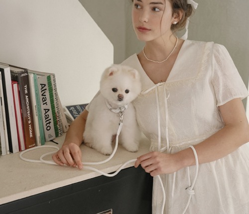 Stroll 輕量款細版牽繩_白色