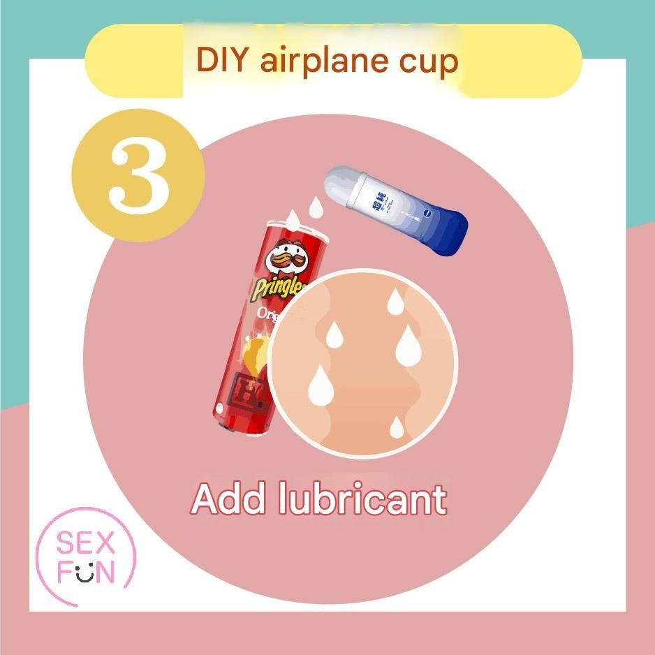 Add lubricant to DIY male masturbator