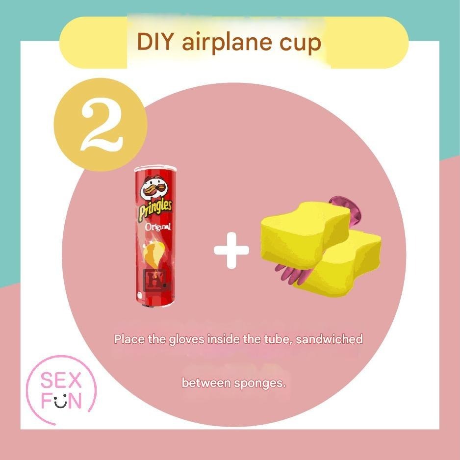 Sponge and glove DIY male masturbator step