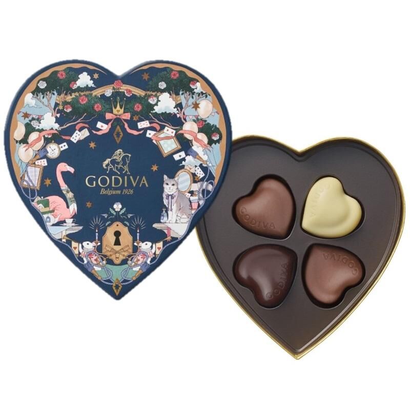 【預購】JN123014 Godiva 心形朱古力四粒禮盒裝