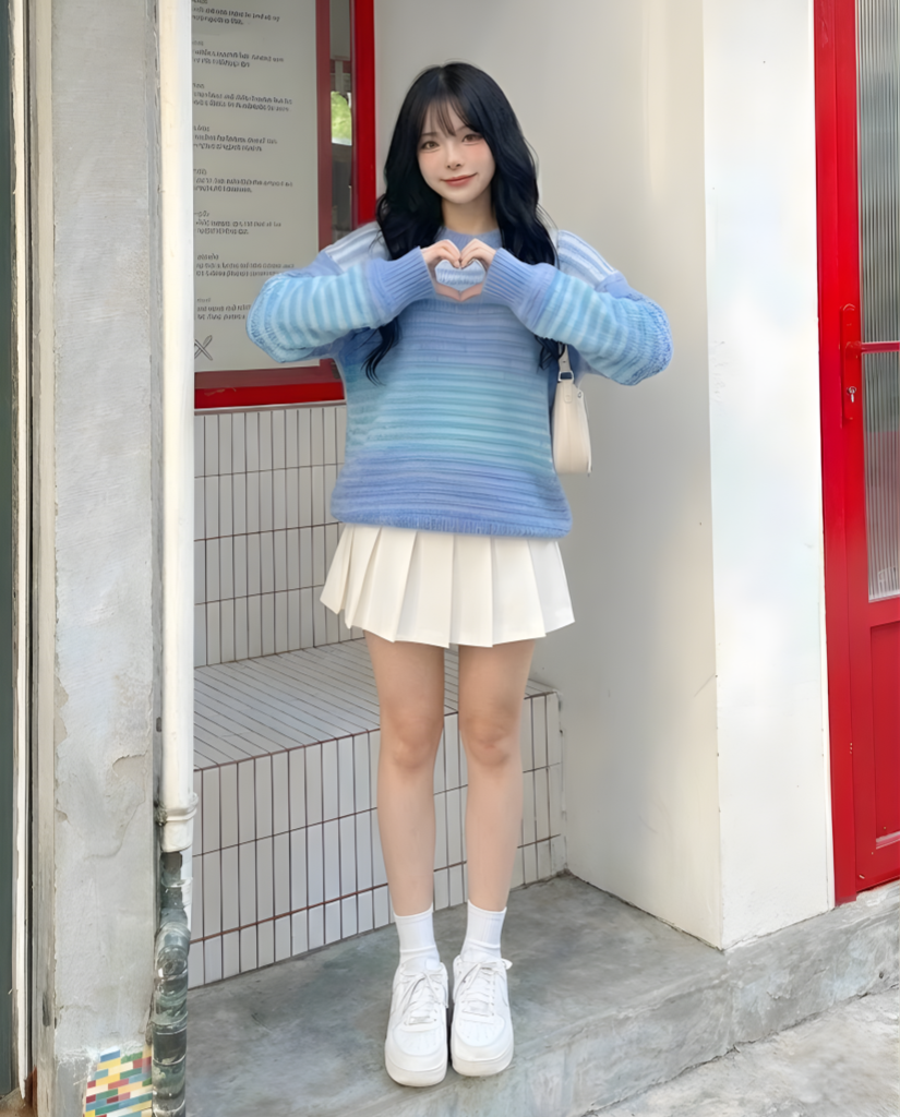 TE 冷衫 漸層條紋針織衫