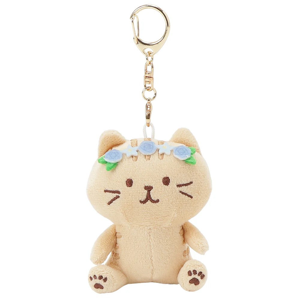 FukuFuku Cat Flower Keychain - ChaChaMaru