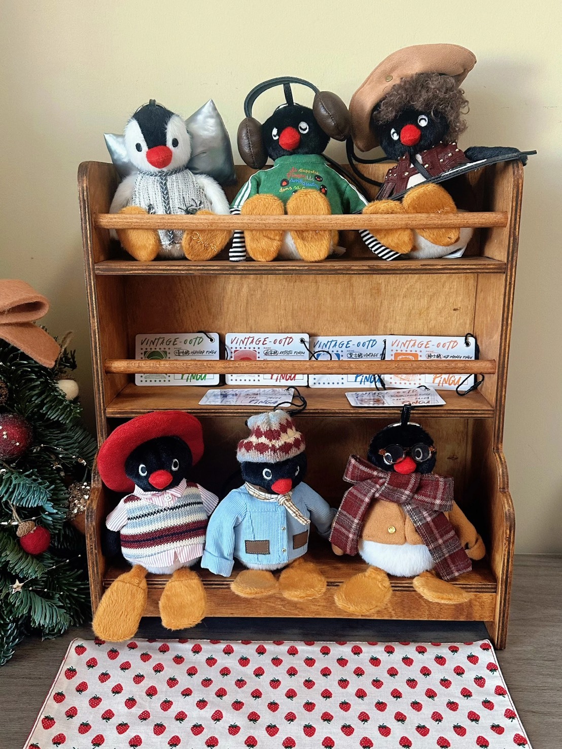 PINGU 45週年 美式復古 毛絨 吊飾 盲盒