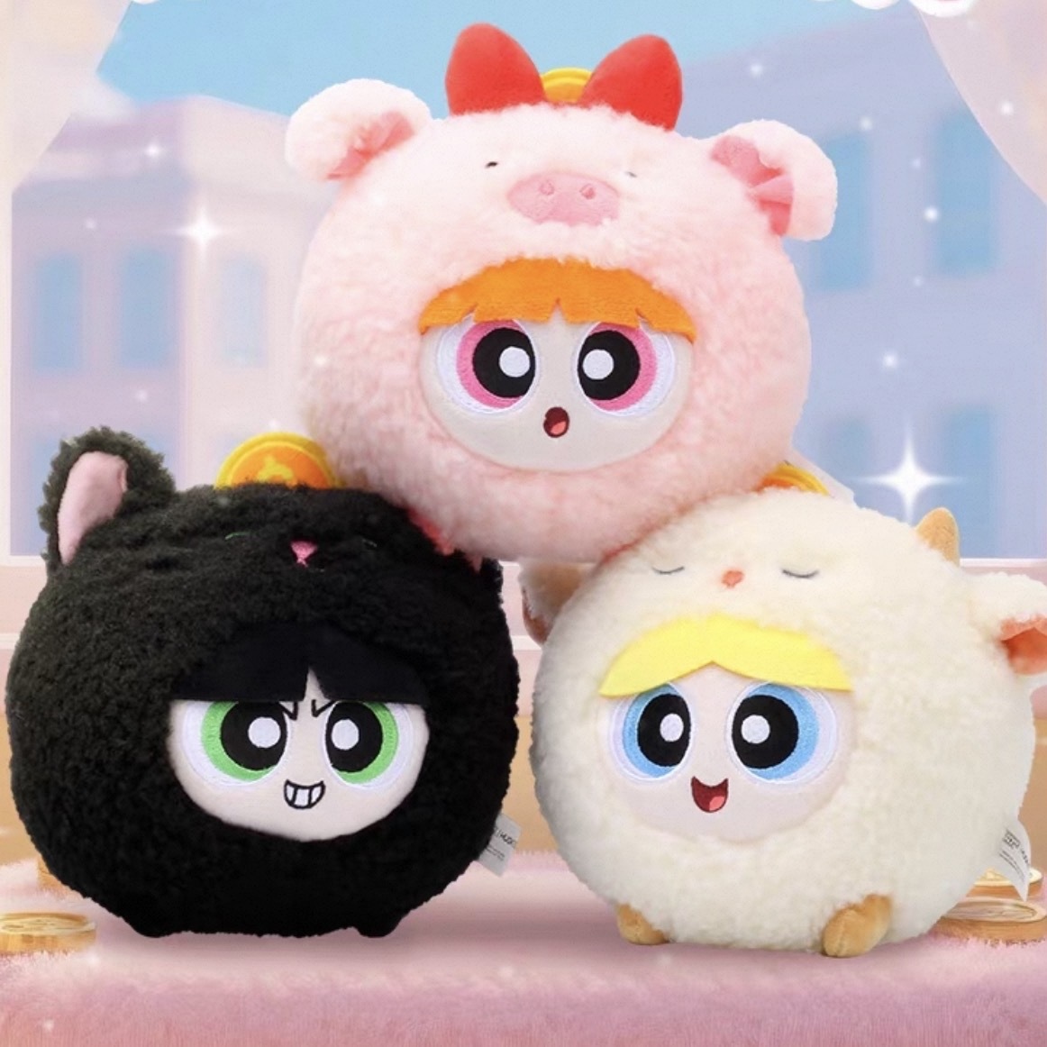 飛天小女警 動物存錢罐造型 解壓 可愛 玩偶 絨毛