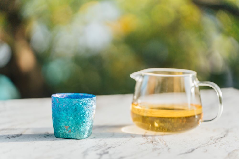 鈦造|方形小鈦杯|浮生若夢|方寸系列【翠】| 120ml