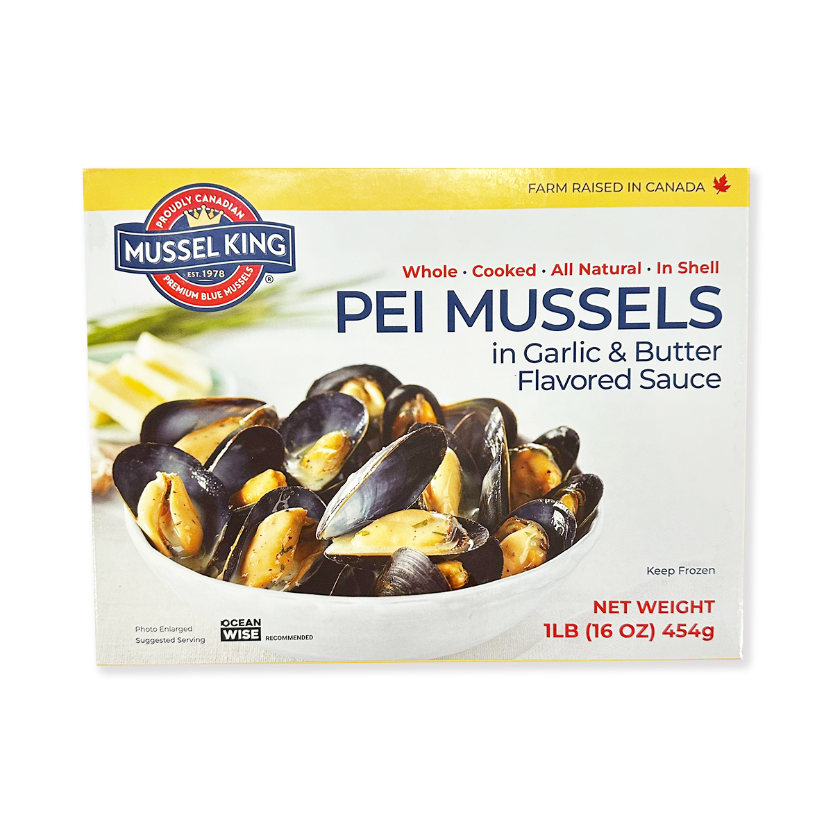 MUSSEL KING - 加拿大天然熟藍青口(蒜香牛油味)(est.400-454g) #意粉 #海鮮 #冷盤 #解凍即食 (急凍 -18°C)