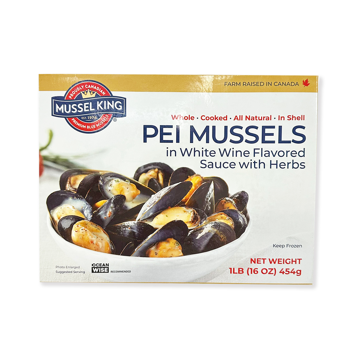 MUSSEL KING - 加拿大天然熟藍青口(白酒香草味)(est.400-454g) #意粉 #海鮮 #冷盤 #解凍即食 (急凍 -18°C)