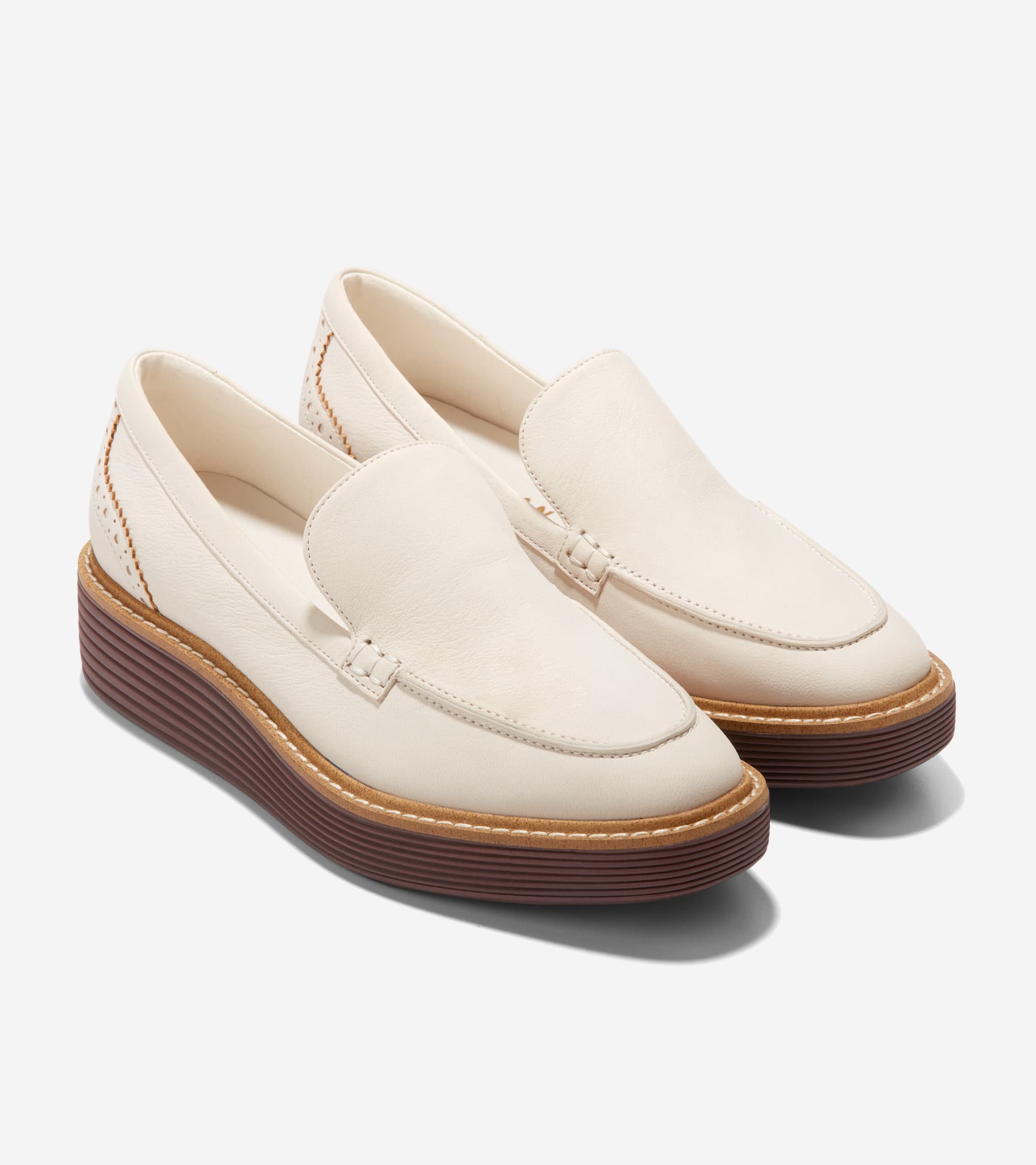 SHO-CCF1230-010 W29403-ORIGINALGRAND PLATFORM VENETIAN LOAFER 白色 (M款) (Size:35/35.5/36/37/37.5/38/38.5)