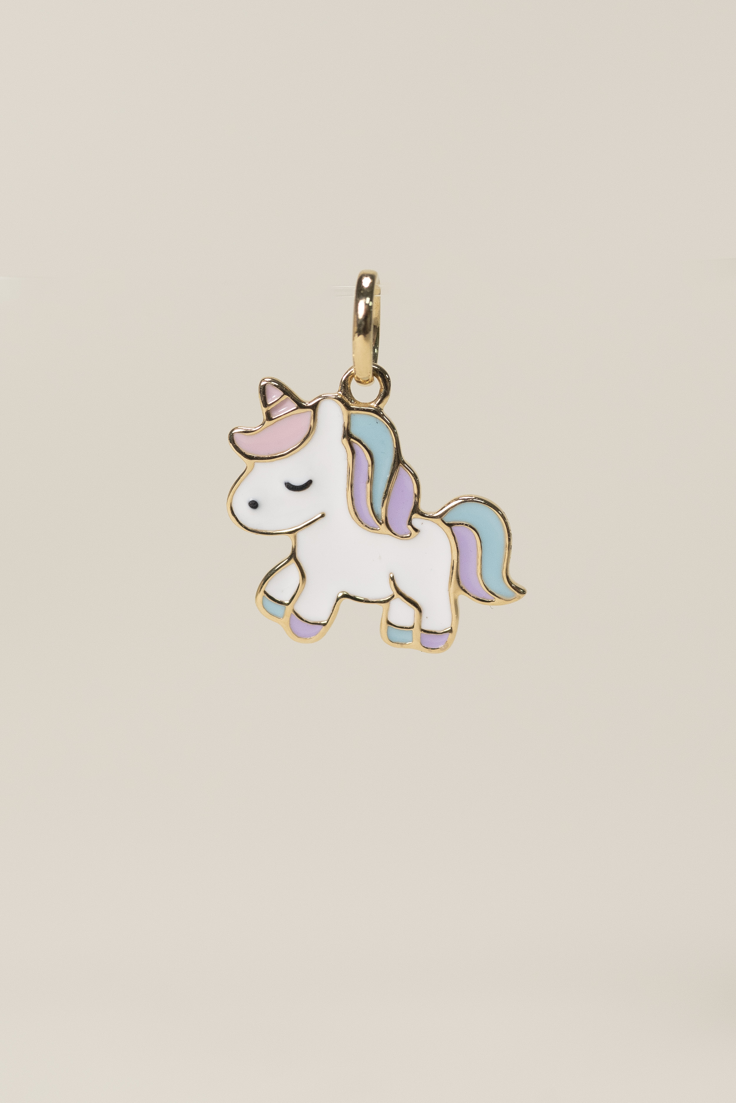 18K Rainbowcorn Enamel Pendant